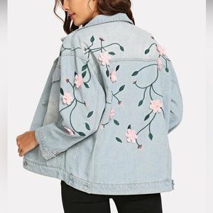 🌸Flower Appliques Denim Jacket